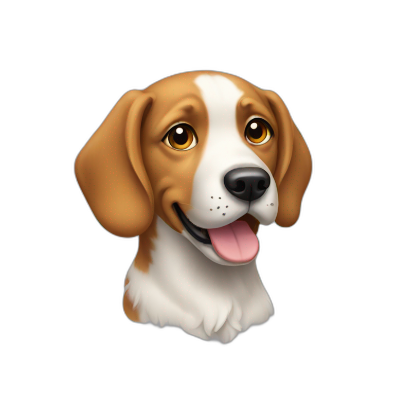 Dog wearing dog  emoji