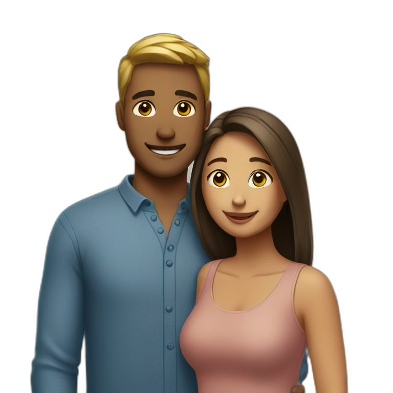 a couple infront of a house emoji