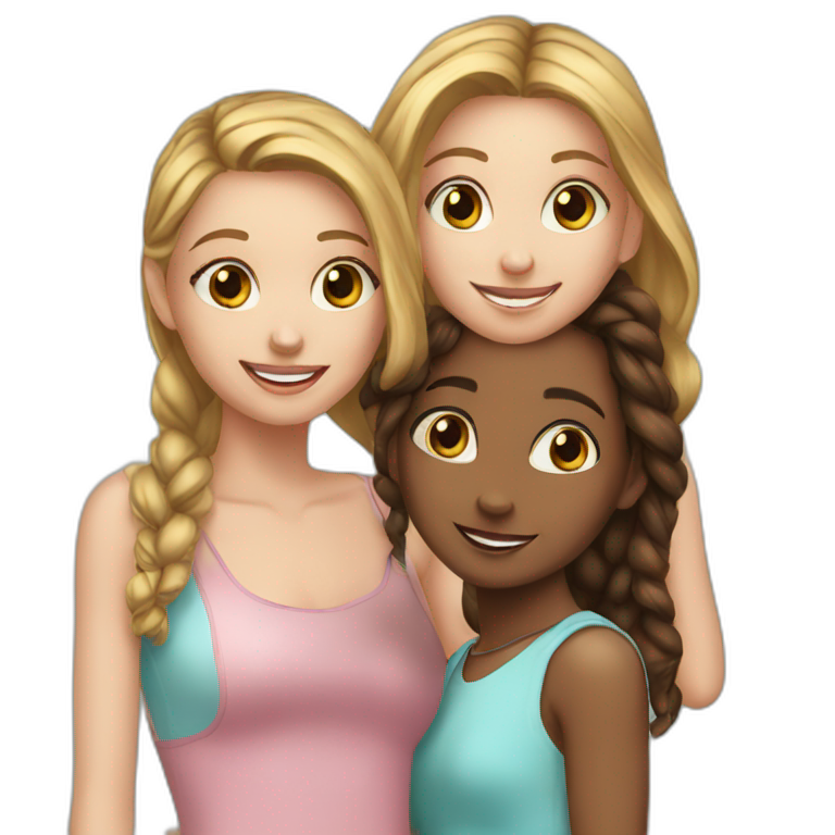trio-girls-best-friends emoji