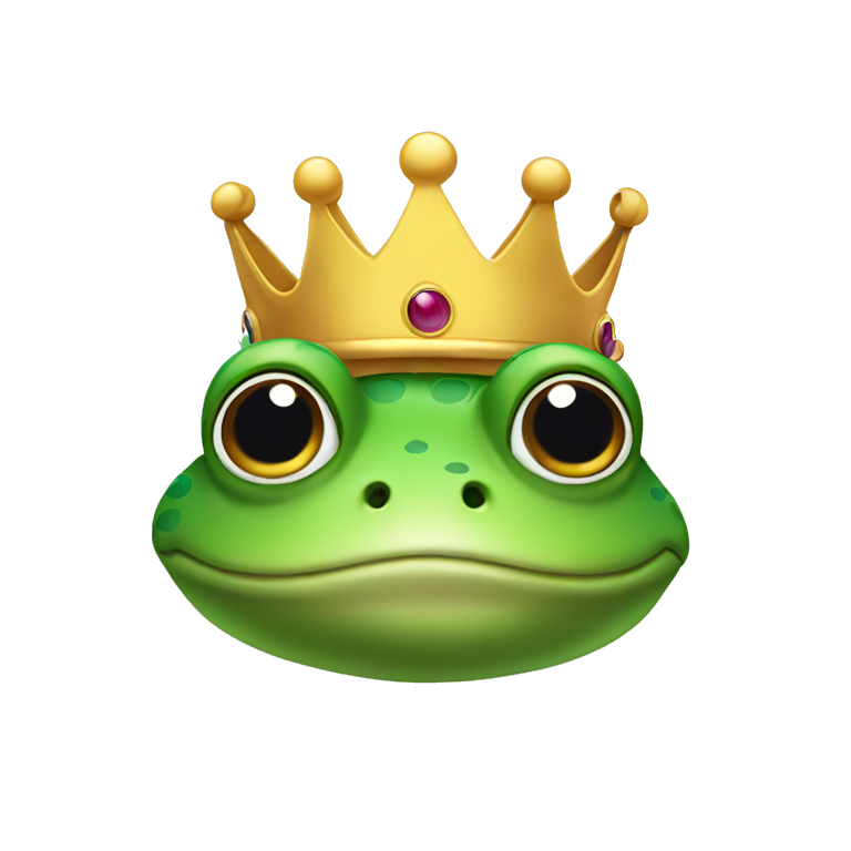 Frog with crown emoji
