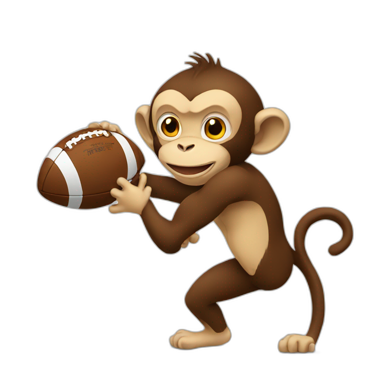Monkey playing football  emoji