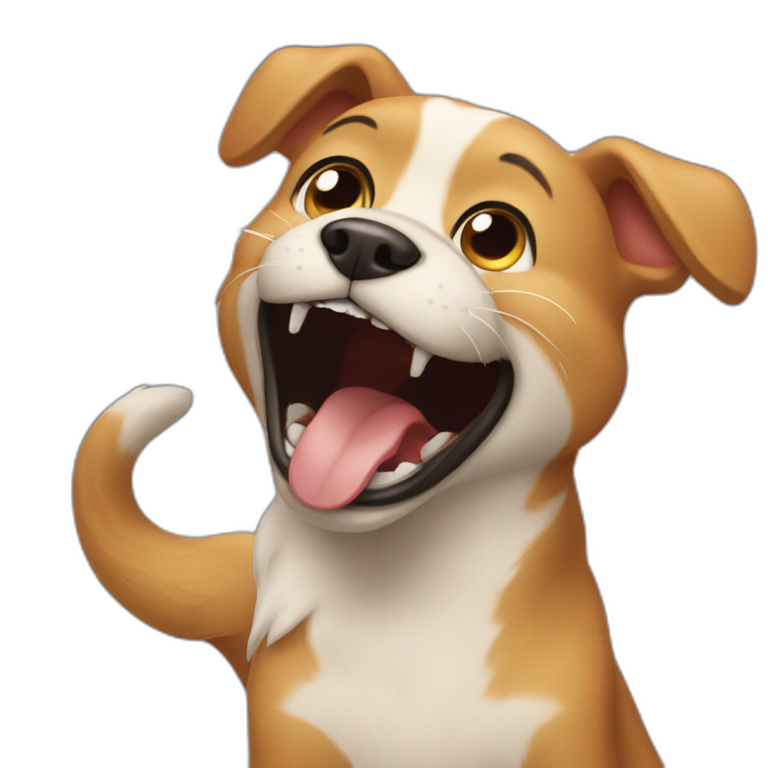 Dog laughing like cat emoji emoji