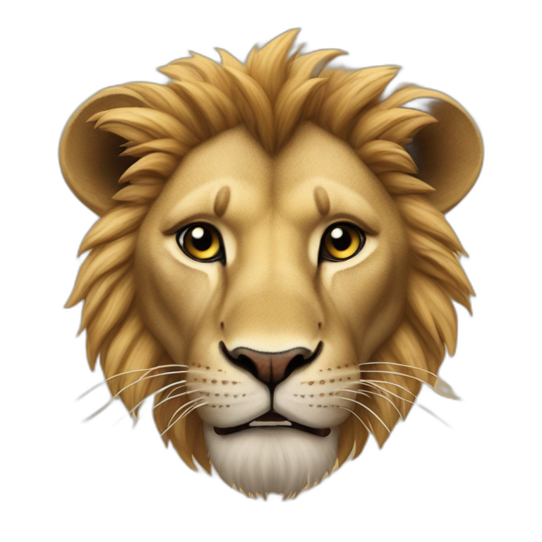 Lion sur une fourmi emoji