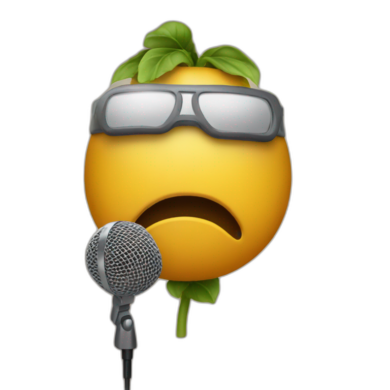 ROPOTE WITH A microphone emoji