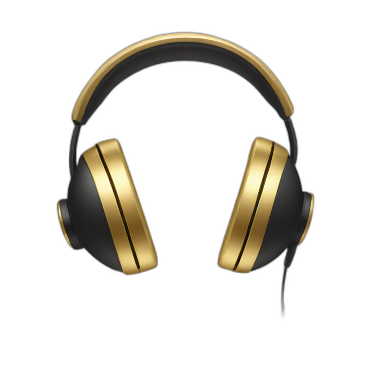 gold headphones emoji