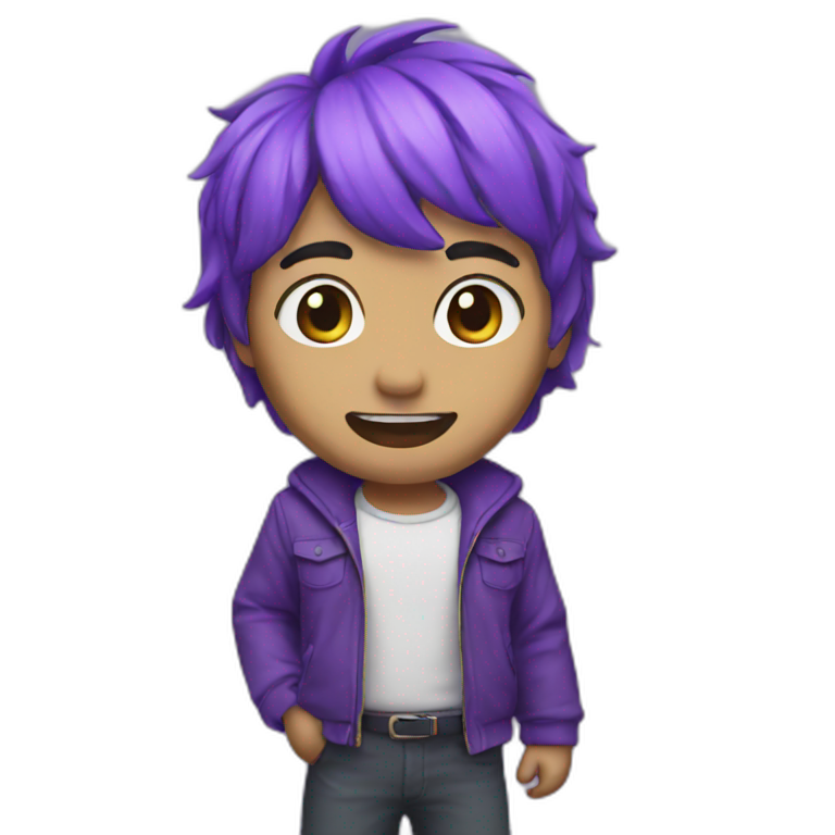 Lol in purple emoji