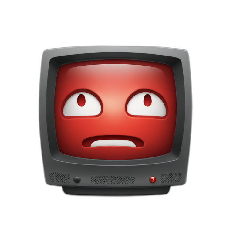 News on tv in red color emoji