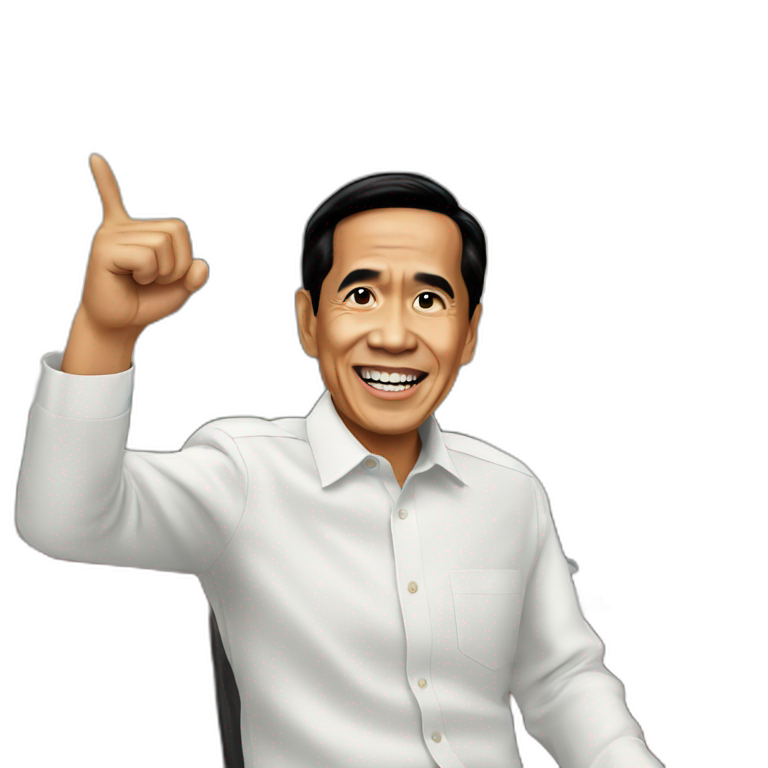 Jokowi pointing emoji