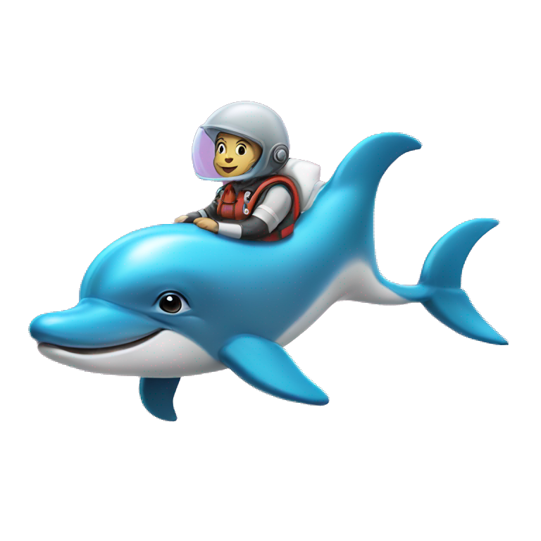 Dolphin and rocket emoji