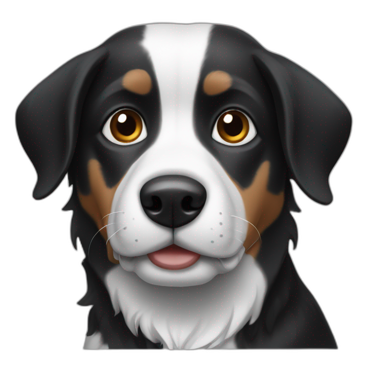 Black-and-white-dog-spot emoji