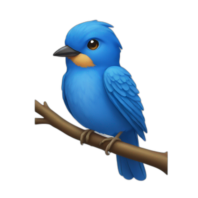 Blue bird emoji