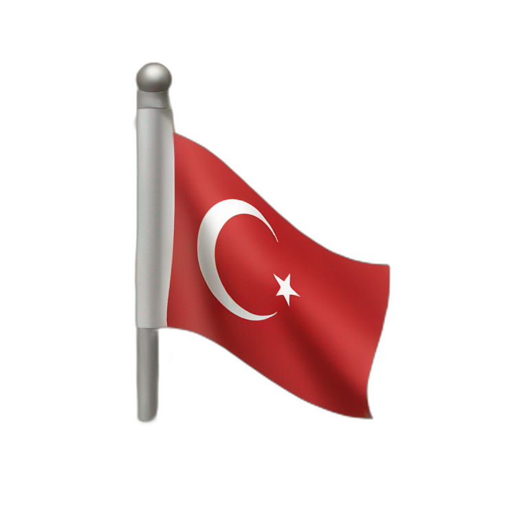 Turkish flag on map emoji