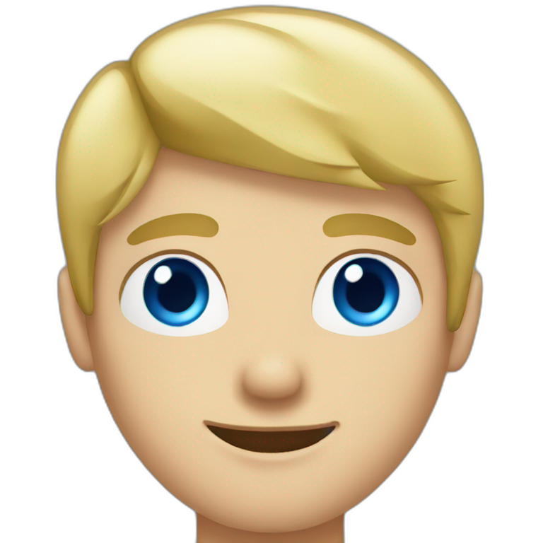 blond, blue eyes guy emoji