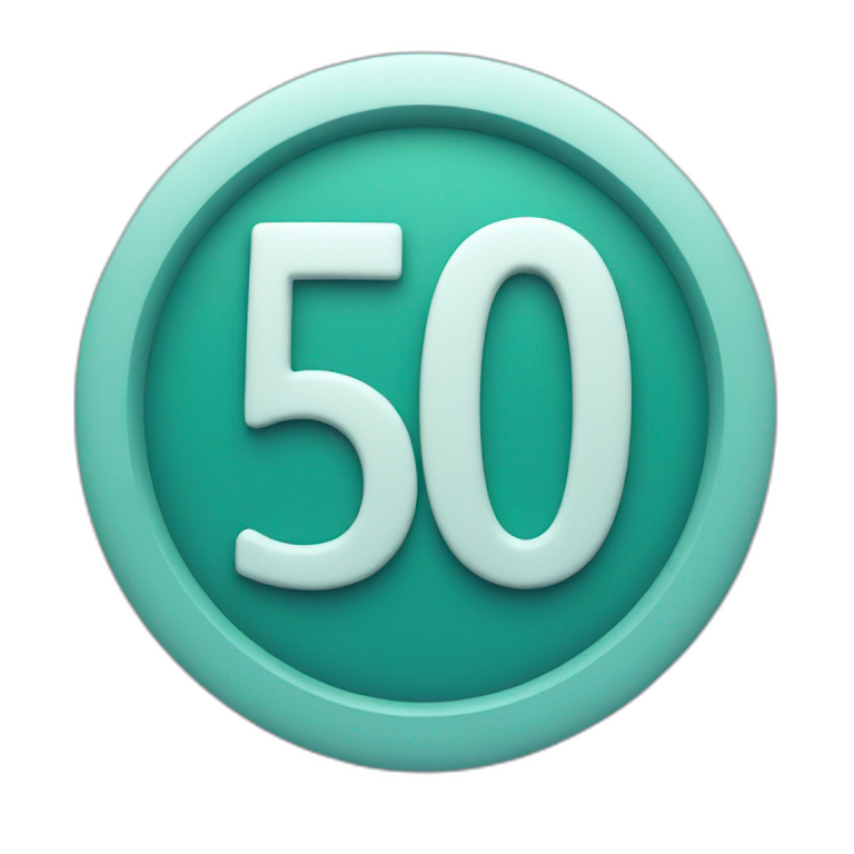 50 marks symbol emoji