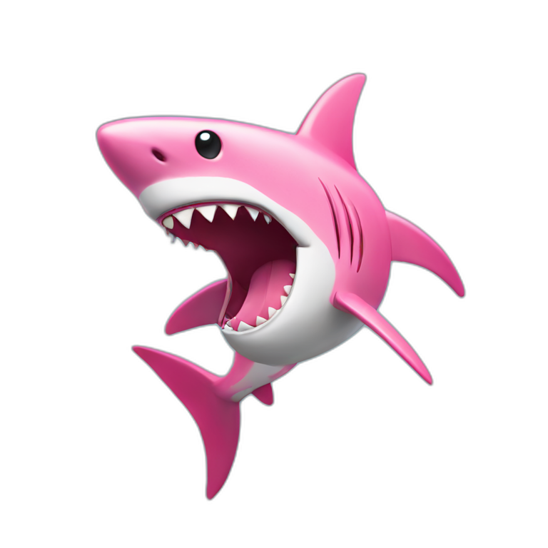 pink shark dancing emoji