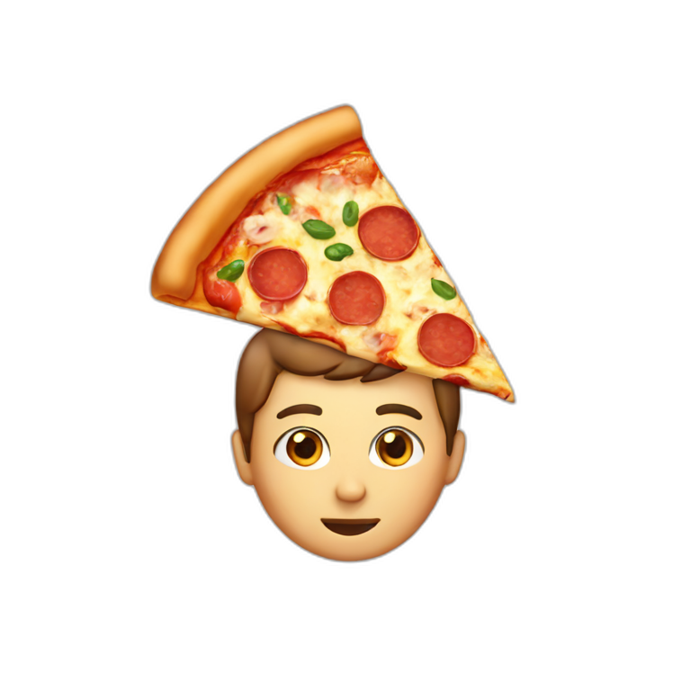 pizza on the head emoji