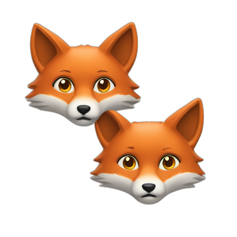 two fox watch stars emoji