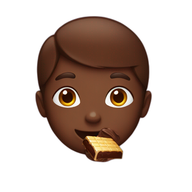 eating chocolate emoji
