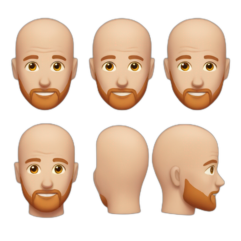 bald guy red beard hype emoji
