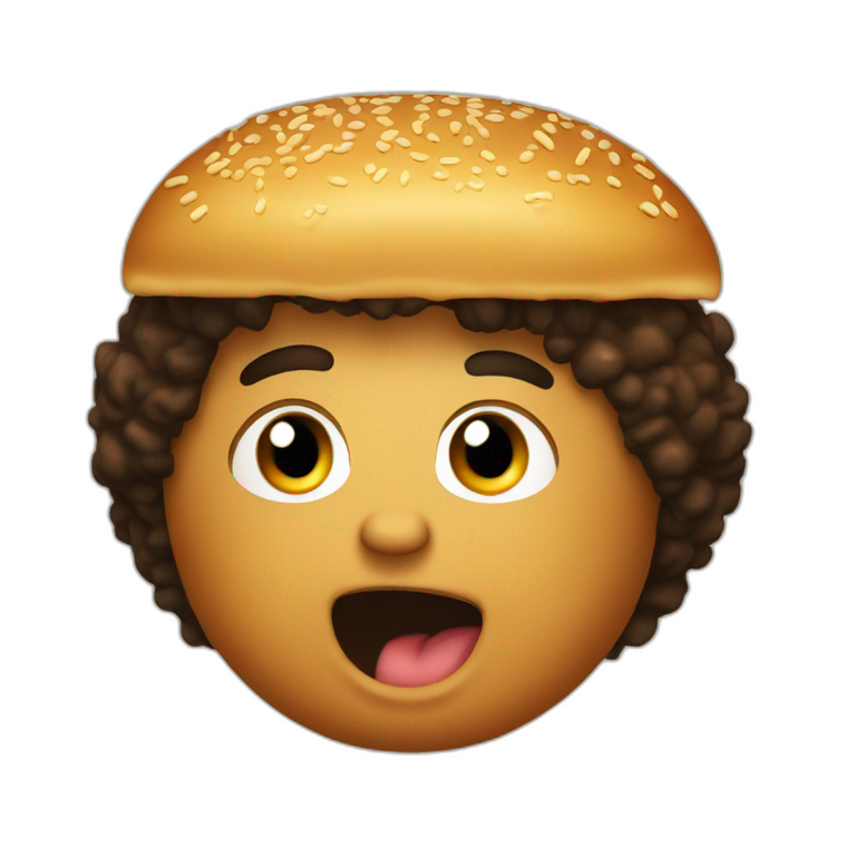 A typical fat burger eating afro-american emoji