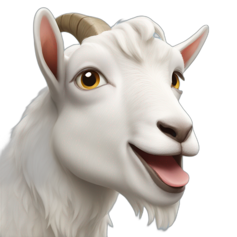 Goat with long tongue emoji