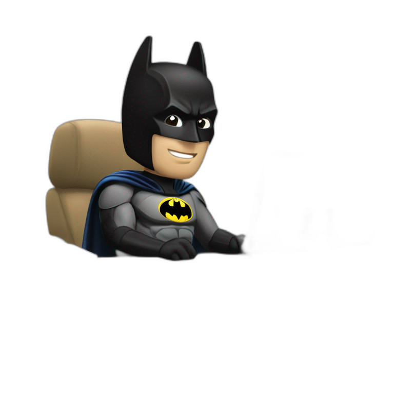 Batman in office emoji