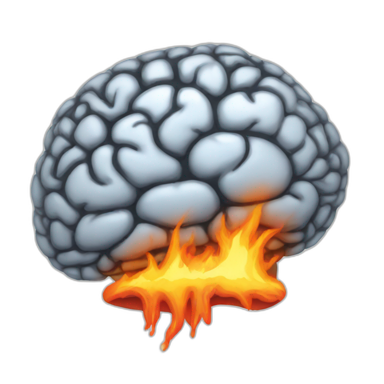 brain on fire emoji