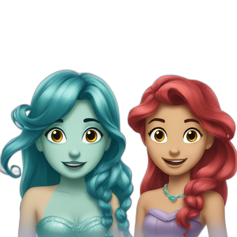 vayana and ariel disney emoji