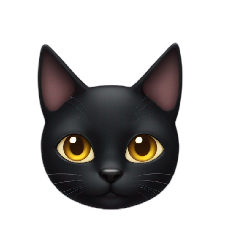 one eyed black cat emoji