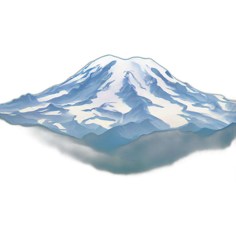 Mt Rainier with blue sky in the background emoji