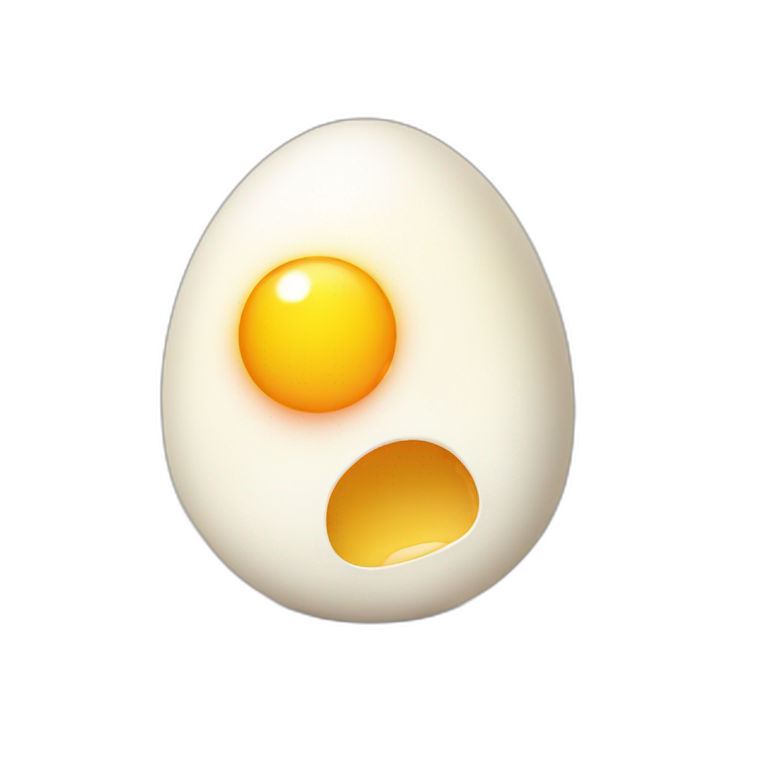 cute Sunny-side-up egg with face  emoji