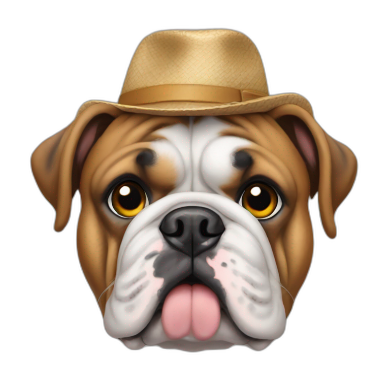 Bulldog Frances, Gorra en su cabeza emoji
