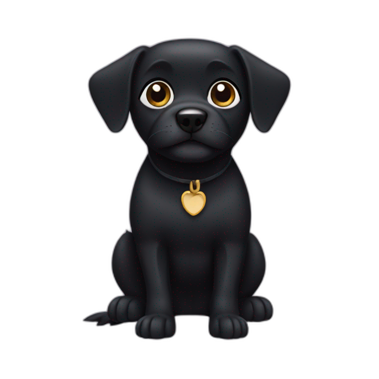 Small black dog emoji