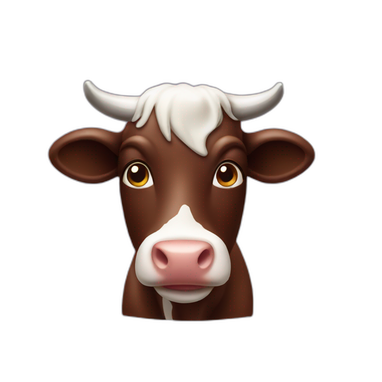 Chocolate cow emoji