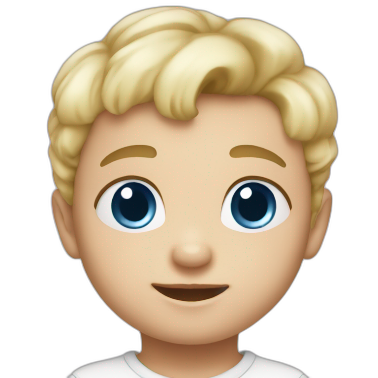 2 Blond Baby boy blue eyes emoji