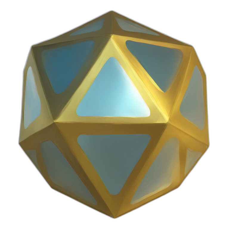 Golden Icosahedron emoji