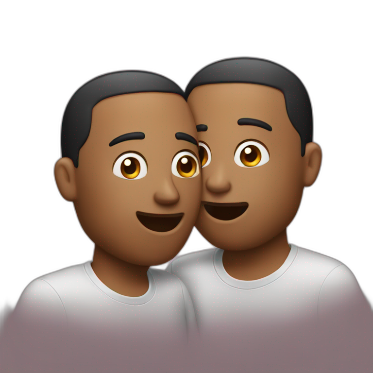 Two gay guys gossiping emoji