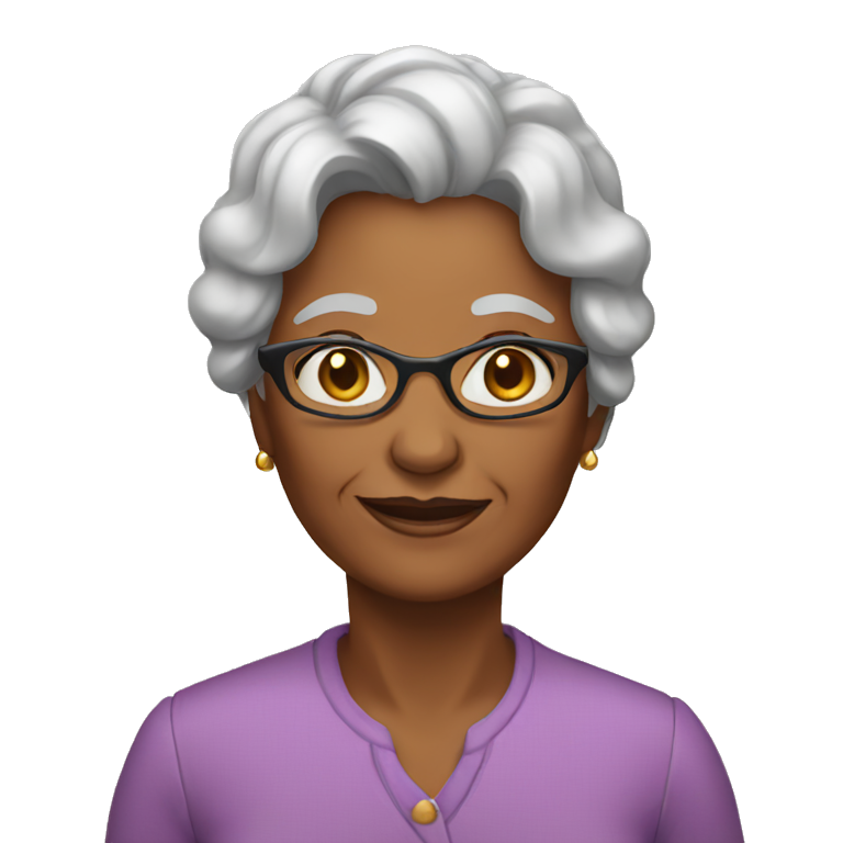 a woman 65 years old emoji