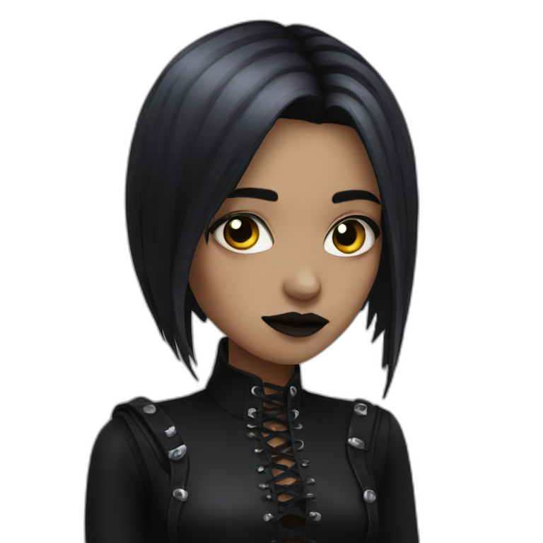 Goth girl emoji