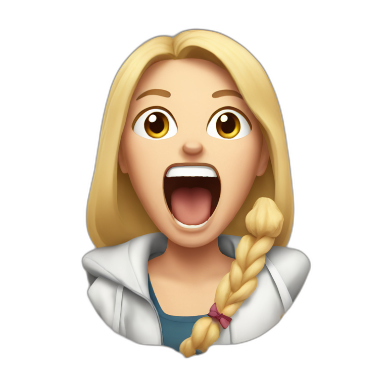 woman yelling at cat emoji