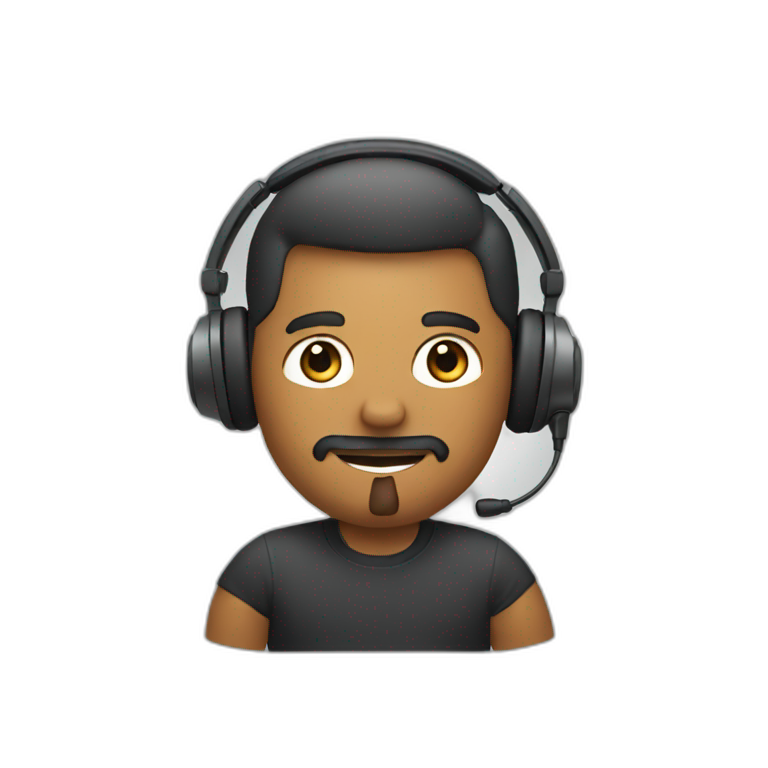 Man recording a podcast emoji