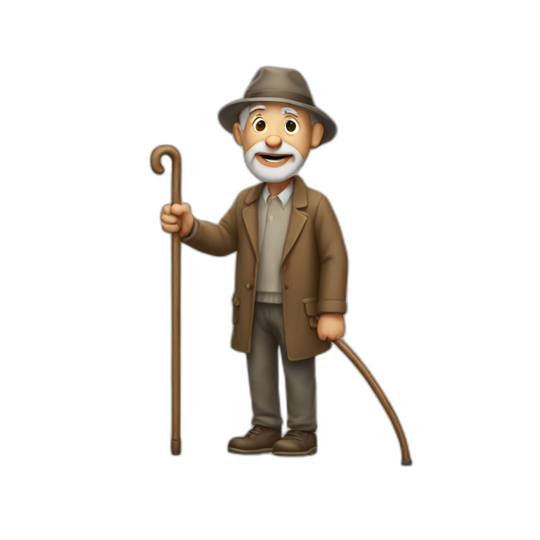 old man with a cane emoji