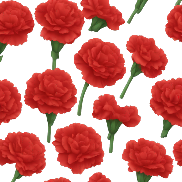 red Carnation minimalistic emoji shadeless emoji