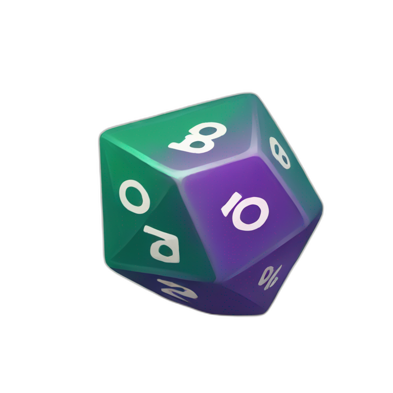 D20 dice emoji