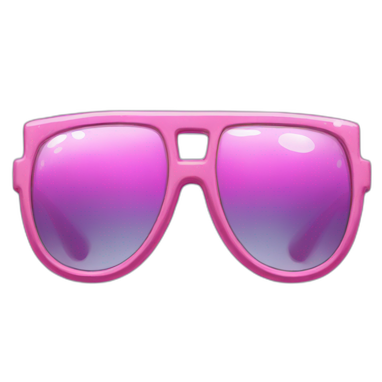 pink panther sunglasses under rain emoji