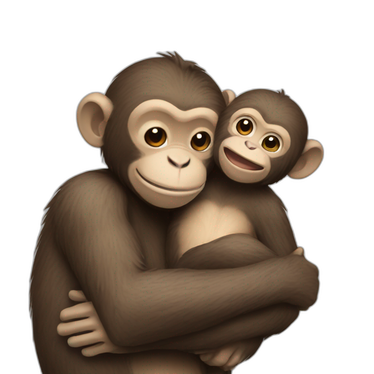 monkey hug monkey emoji
