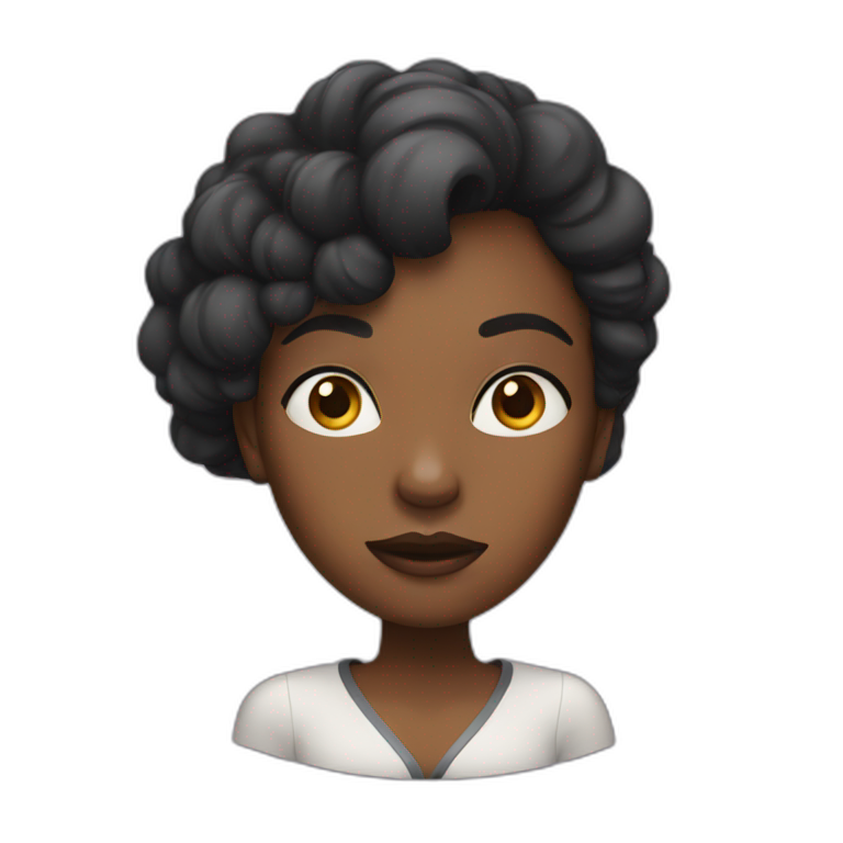 a black woman rolling her eyes emoji