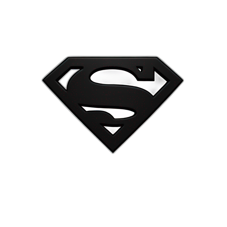 black superman logo  emoji