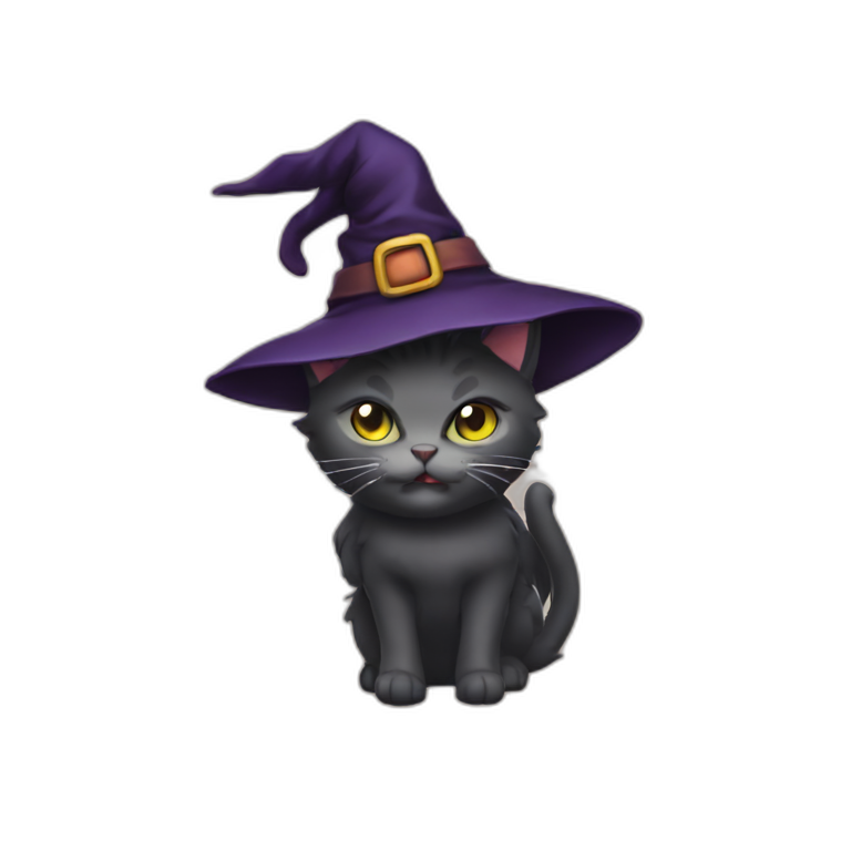 A witch cat emoji