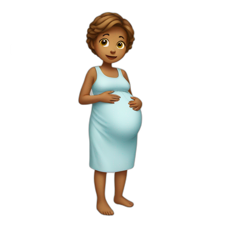Baby in pregnant mother emoji